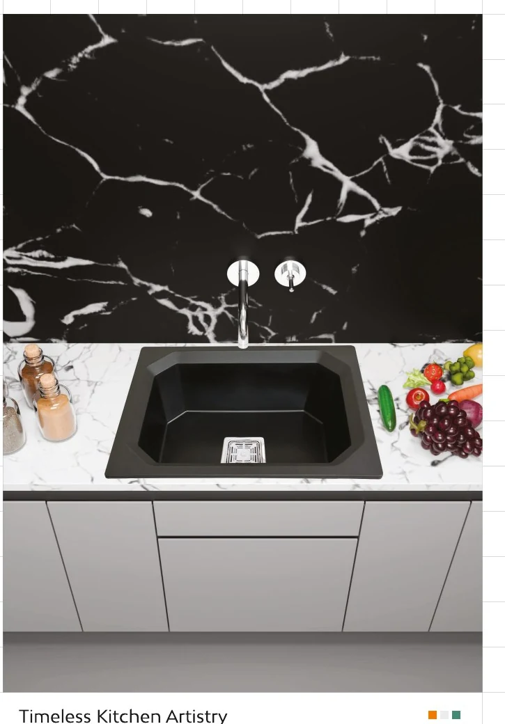 Crystal Bowl Quartz Sink, 24 × 18 × 9 in